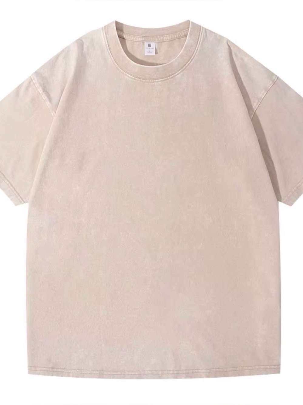 Kids Crewneck T-Shirt in Beige
